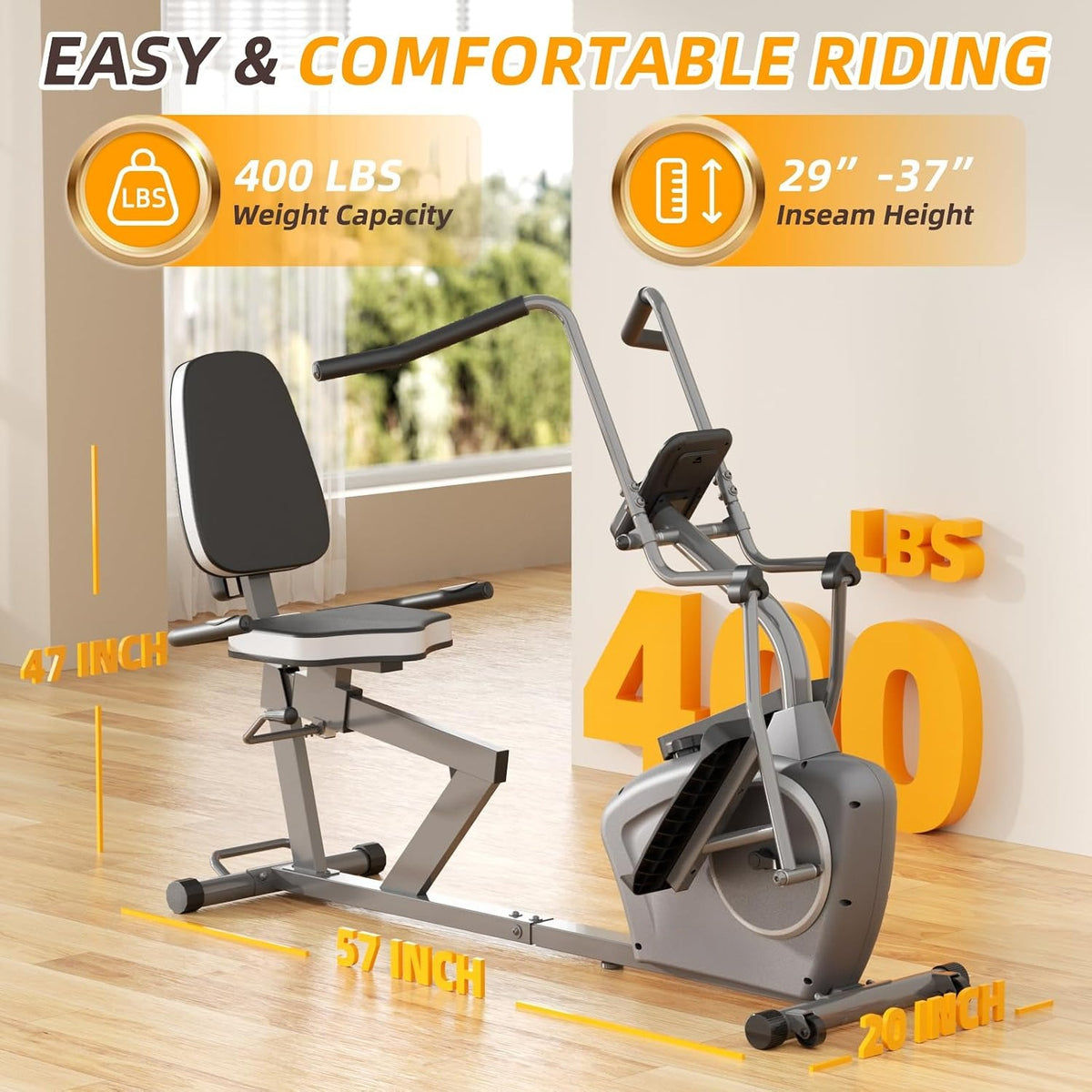 Recumbent Elliptical Cross Trainer