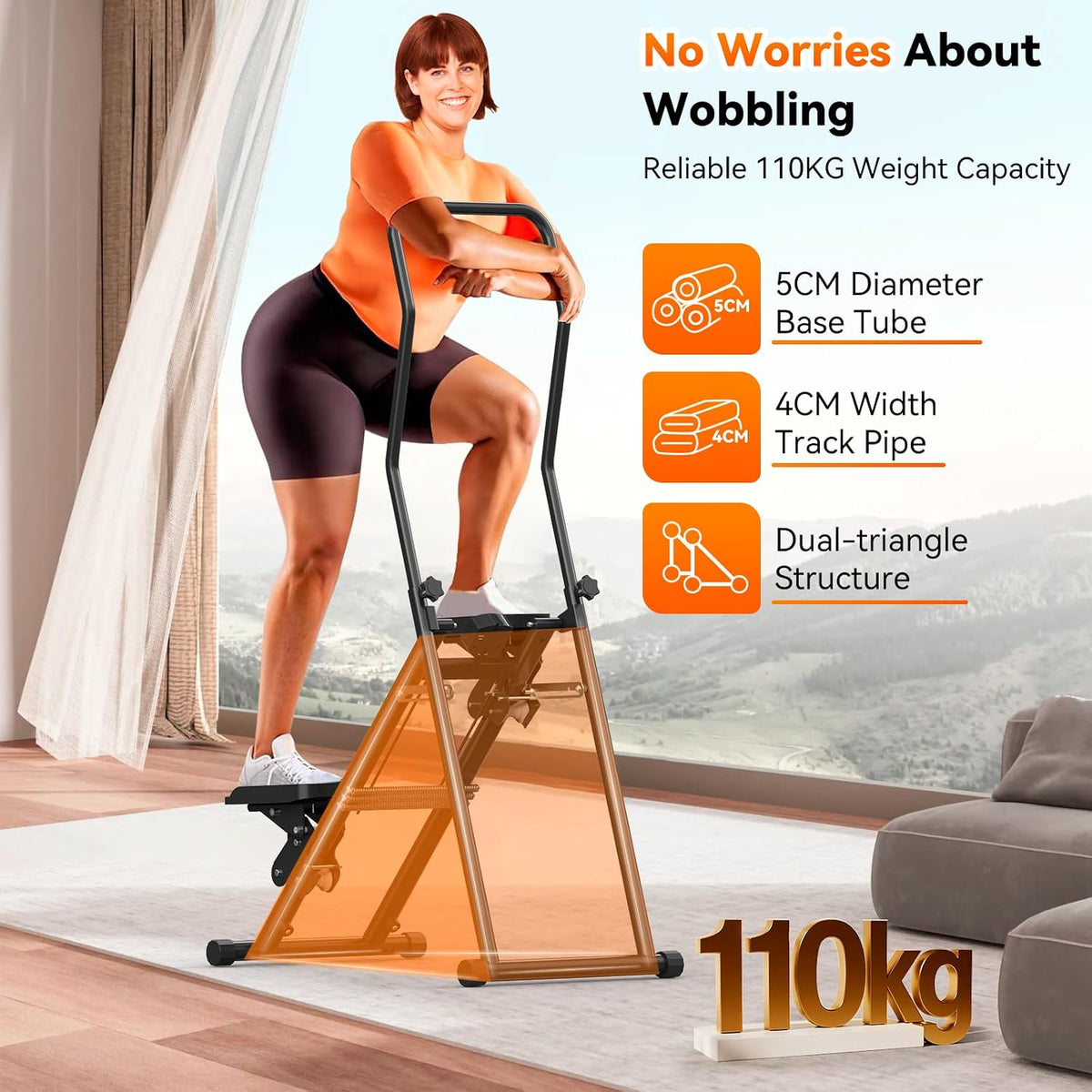 Foldable Vertical Stair Climber 110KG Capacity