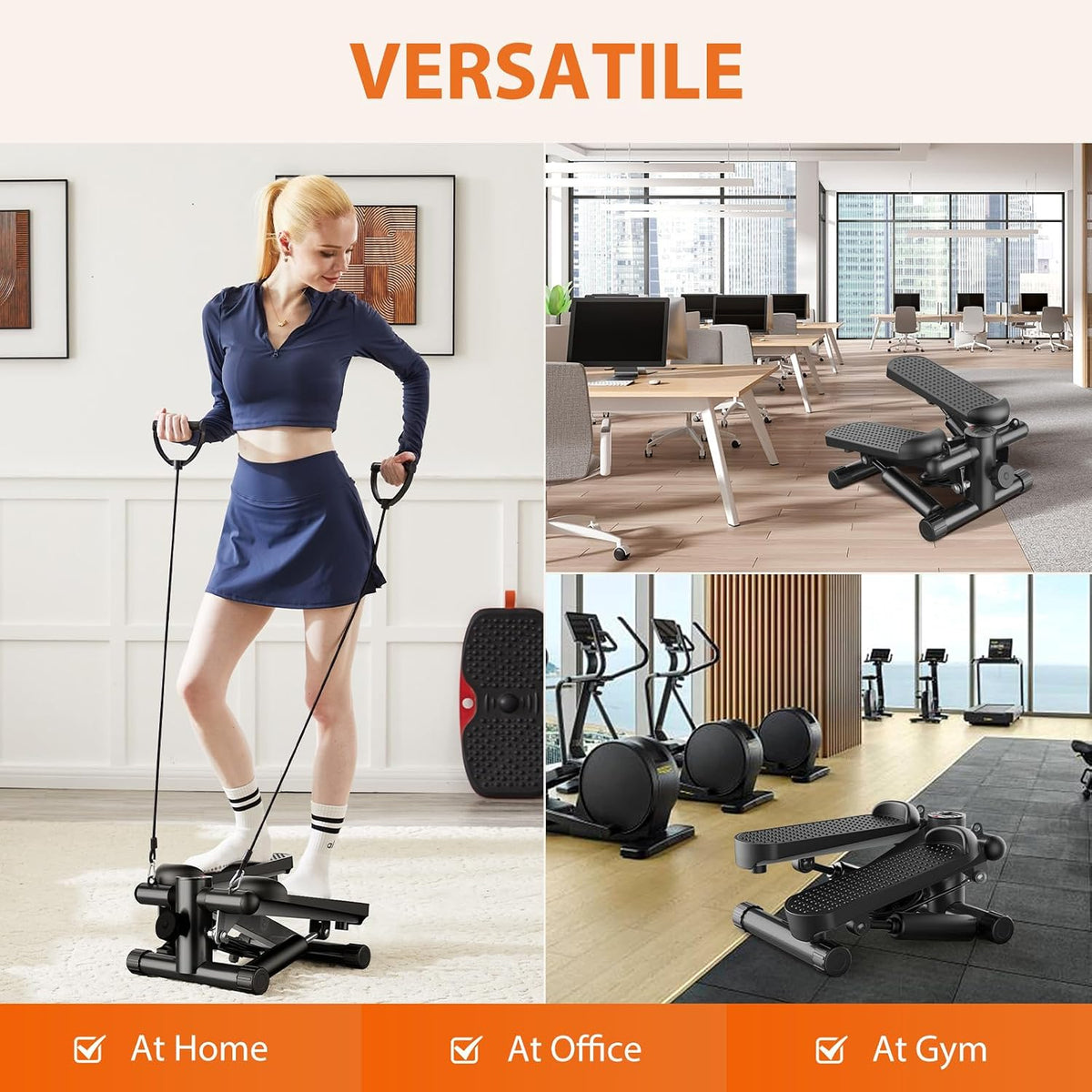 Mini Twist Stepper with Resistance Bands