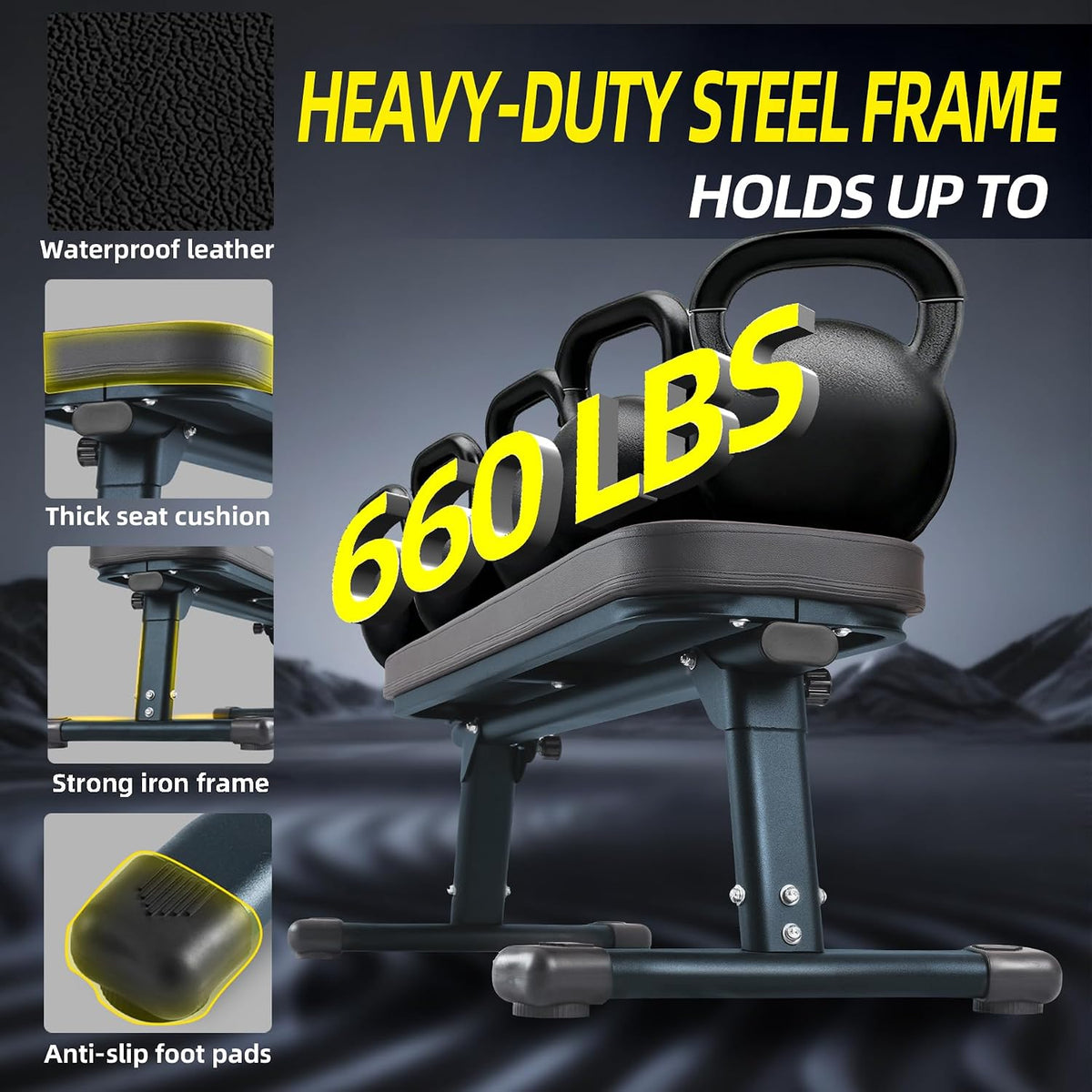 Flat Weight Bench 660 LBS Capacity