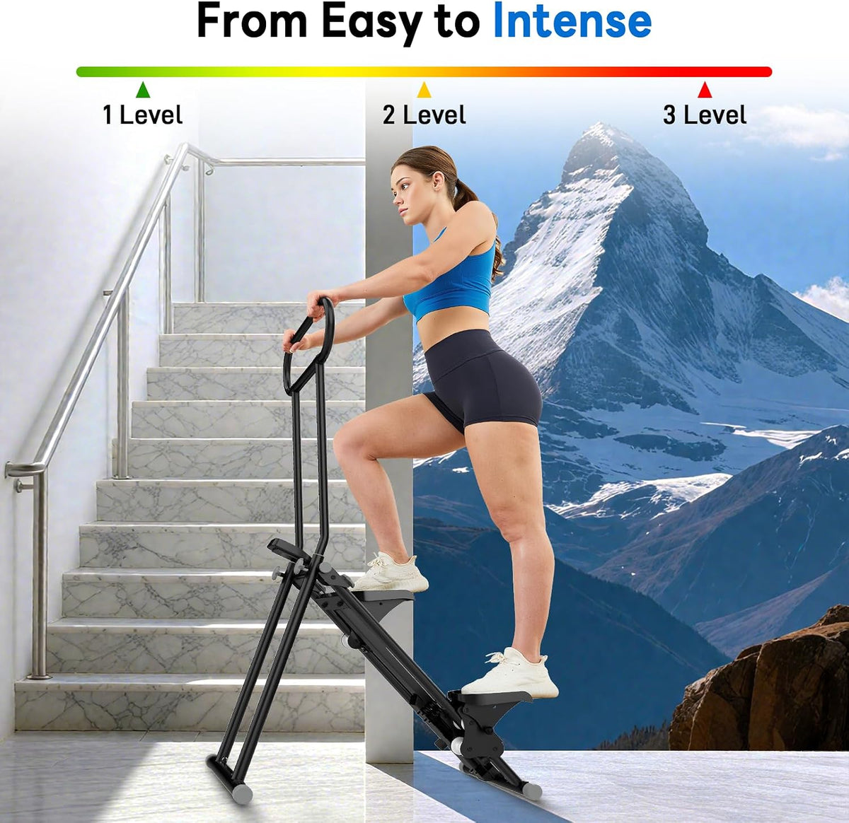 Foldable Stair Stepper 350LBS Capacity