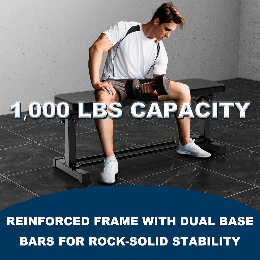 Extended Flat Weight Bench 1000lbs Capacity