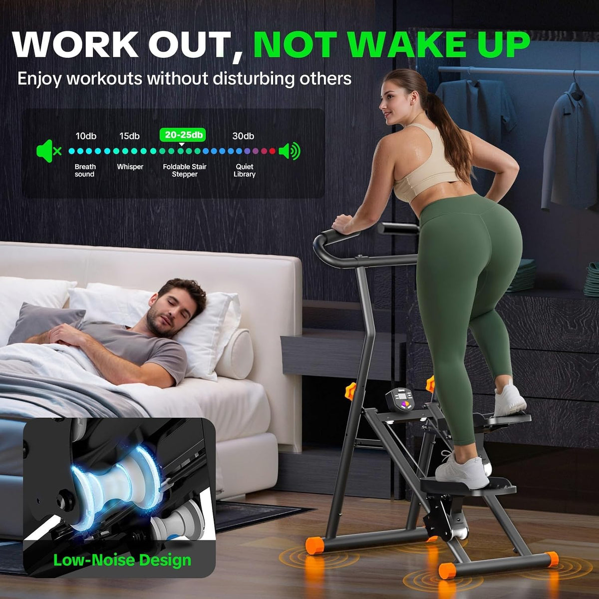 Stair Stepper Adjustable Height & Resistance