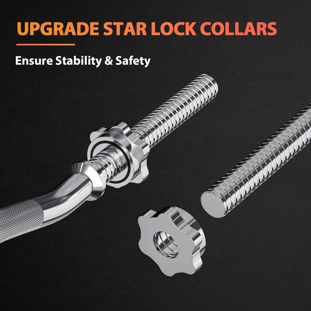 47" EZ Curl Bar 1" with Collars