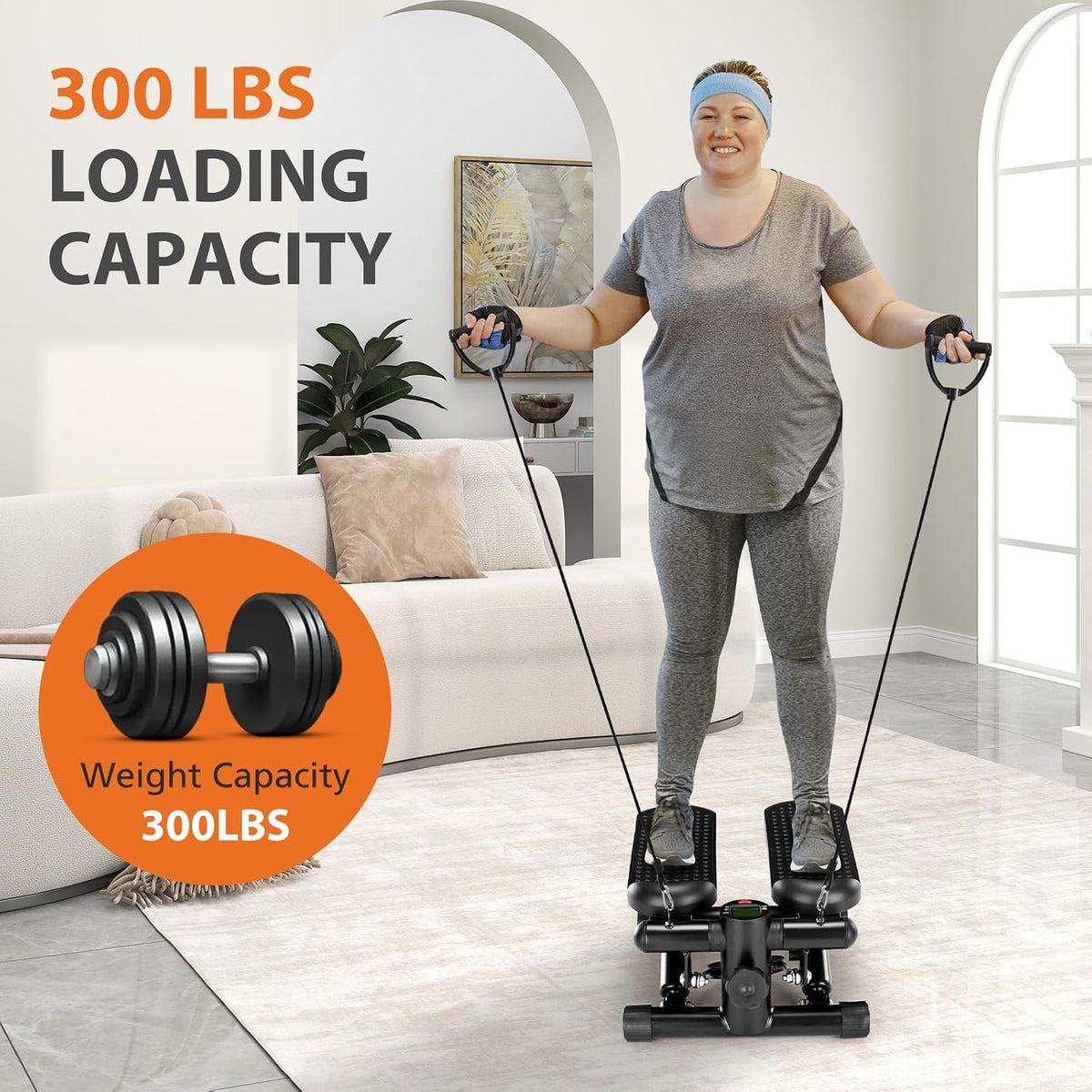 Mini Twist Stepper with Resistance Bands