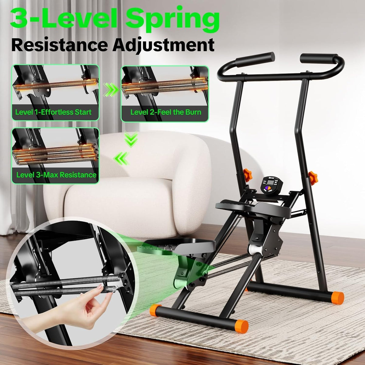 Stair Stepper Adjustable Height & Resistance