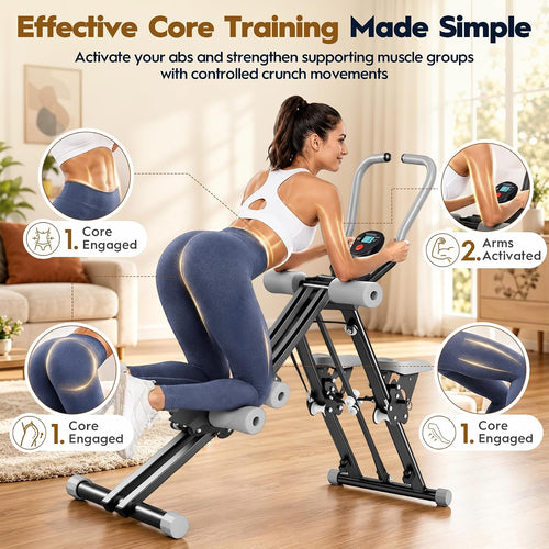 2-in-1 Stair Stepper & Ab Machine Home Gym
