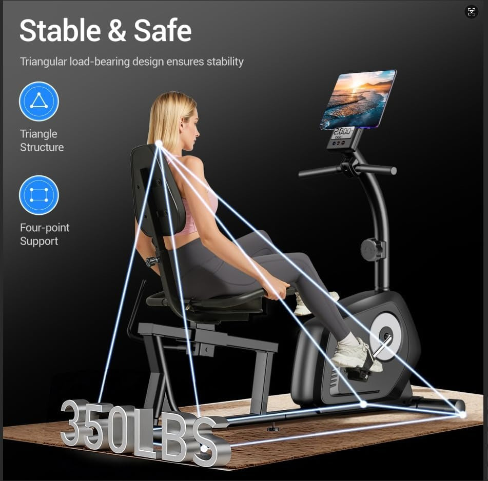 Recumbent Bike 350LBS Capacity